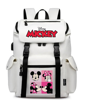 Minnie Backpack - School Bag USB Charging Large Capacity Bookbags Waterproof Laptop Travel Backpack - Lusy Store LLC