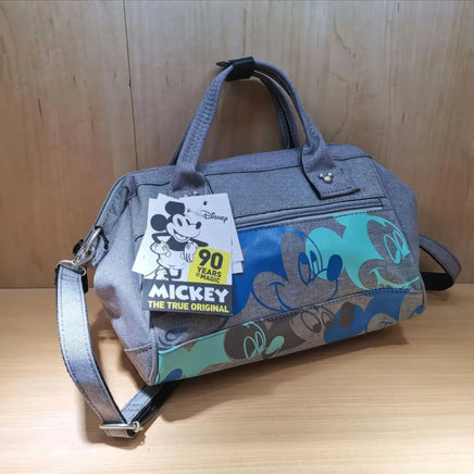 Minnie Bag - Shoulder Messenger Bag Handbag Travel Bag High Capacity Grey Blue 9.8 inches