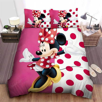 Minnie Duvet Cover Pink Princess Style Cartoon Bedroom Decoration Bedding Set Single Double 1