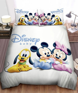 Minnie Duvet Cover Pink Princess Style Cartoon Bedroom Decoration Bedding Set Single Double - Lusy Store LLC