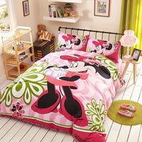 Minnie Duvet Cover Pink Princess Style Cartoon Bedroom Decoration Bedding Set Single Double 2