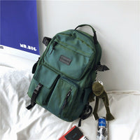 Mori Style Japanese Backpack for Female High School Students Green