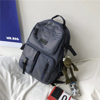 Mori Style Japanese Backpack for Female High School Students Blue