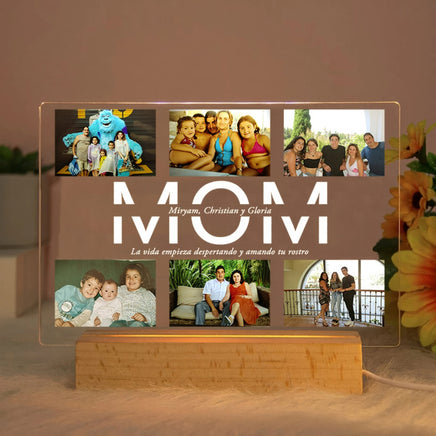 Mother day gift - Custom acrylic lamp personalized photo text unique gifts MOM