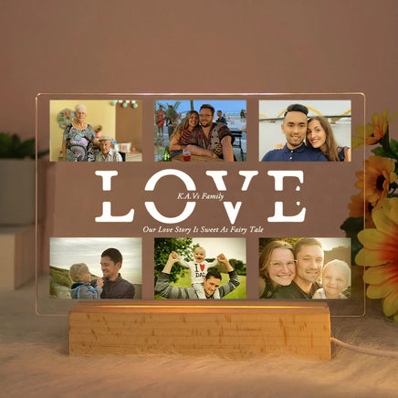 Mother day gift - Custom acrylic lamp personalized photo text unique gifts LOVE