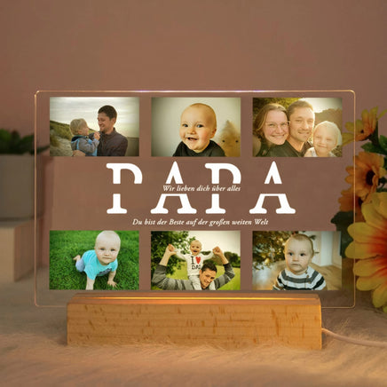 Mother day gift - Custom acrylic lamp personalized photo text unique gifts PAPA