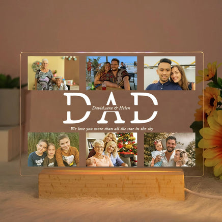 Mother day gift - Custom acrylic lamp personalized photo text unique gifts DAD