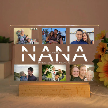 Mother day gift - Custom acrylic lamp personalized photo text unique gifts NANA