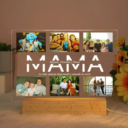 Mother day gift - Custom acrylic lamp personalized photo text unique gifts MAMA