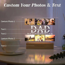 Mother day gift - Custom acrylic lamp personalized photo text unique gifts - Lusy Store LLC