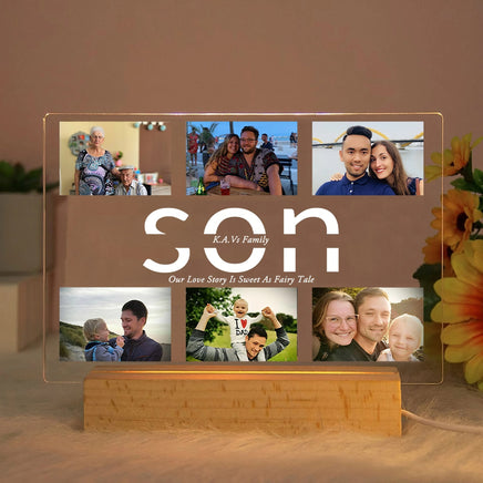 Mother day gift - Custom acrylic lamp personalized photo text unique gifts - Lusy Store LLC