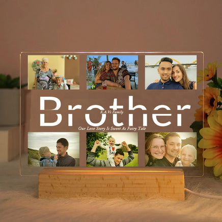Mother day gift - Custom acrylic lamp personalized photo text unique gifts Brother