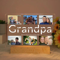 Mother day gift - Custom acrylic lamp personalized photo text unique gifts Grandpa