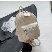 Multifunctional Summer Mini Backpack for School or Travel Creamy White