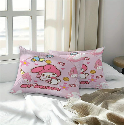 My Melody Duvet Cover Pink Cute Anime Cartoon Machine Washable Duvet Cover and Pillowcases