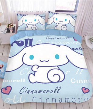 My Melody Kuromi Cinnamoroll Pochacco Quilt Cover Pillowcase Girls Bedroom Twin Single Double - Lusy Store LLC