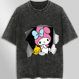My melody tee shirt - Cute funny graphic tees - Unisex wide sleeve style - Lusy Store LLC