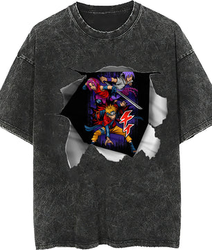 Naruto tee shirt - 3D streetwear funny t shirt hip hop dark gray - Unisex vintage t shirts - Lusy Store LLC