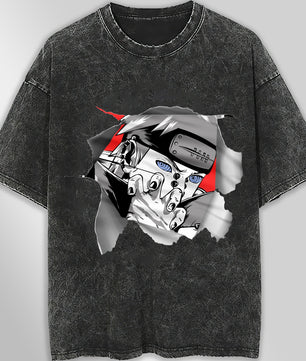 Naruto tee shirt - Akatsuki 3D streetwear funny t shirt hip hop dark gray - Unisex vintage t shirts - Lusy Store LLC