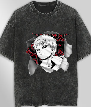 Naruto tee shirt - Gara 3D streetwear funny t shirt hip hop dark gray - Unisex vintage t shirts - Lusy Store LLC