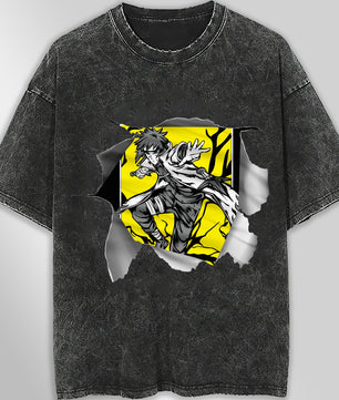 Naruto tee shirt - Minato 3D streetwear funny t shirt hip hop dark gray - Unisex vintage t shirts - Lusy Store LLC