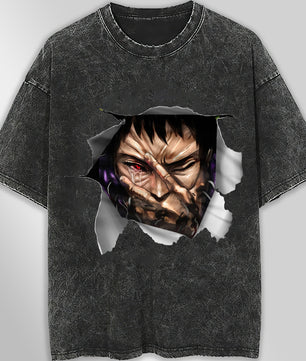 Naruto tee shirt - Obito 3D streetwear funny t shirt hip hop dark gray - Unisex vintage t shirts - Lusy Store LLC