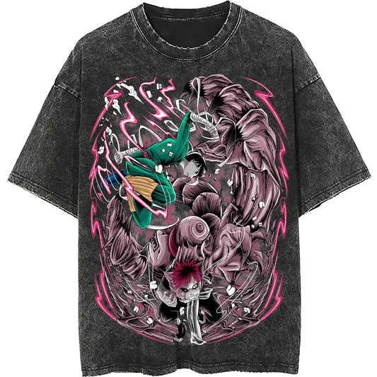 Naruto tee shirt - Rock Lee streetwear fashion casual dark gray t shirt - Short sleeve vintage tee - Lusy Store LLC
