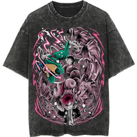 Naruto tee shirt - Rock Lee streetwear fashion casual dark gray t shirt - Short sleeve vintage tee - Lusy Store LLC