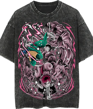 Naruto tee shirt - Rock Lee streetwear fashion casual dark gray t shirt - Short sleeve vintage tee - Lusy Store LLC