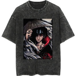 Naruto tee shirt - Streetwear fashion cotton casual black tops - Short sleeve vintage tee - Lusy Store LLC