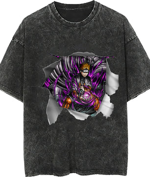 Naruto tee shirt - Uzumaki 3D streetwear funny t shirt hip hop dark gray - Unisex vintage t shirts - Lusy Store LLC