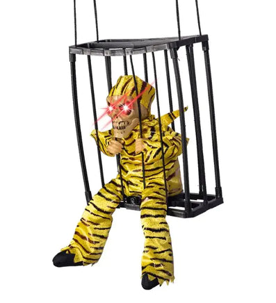Halloween Glow Cage Ghost Golden Eyes Open