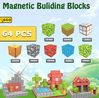 Lusy Store LLC DIY Magnetic Building Blocks Set for Kids, Ages 3+ Toys