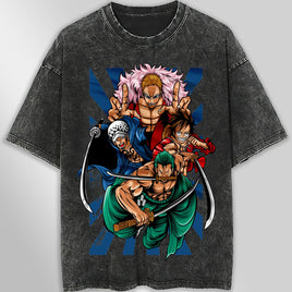 One piece tee shirt - Graphic tees vintage t shirt - Streetwear unisex gray t shirt Dark Gray