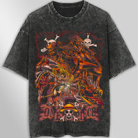 One piece tee shirt - Graphic tees vintage t shirt - Streetwear unisex gray t shirt Dark Gray