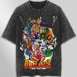 One piece tee shirt - Graphic tees vintage t shirt - Streetwear unisex gray t shirt - Lusy Store LLC