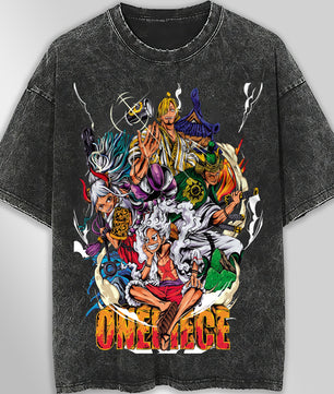 One piece tee shirt - Graphic tees vintage t shirt - Streetwear unisex gray t shirt - Lusy Store LLC