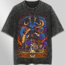 One piece tee shirt - Kaidou graphic tees vintage t shirt - Streetwear unisex gray t shirt Dark Gray