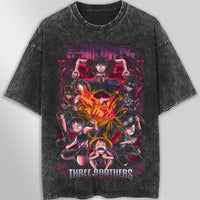 One piece tee shirt - Luffy graphic tees vintage t shirt - Streetwear unisex gray t shirt Dark Gray
