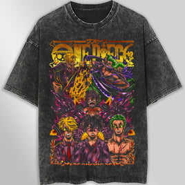 One piece tee shirt - Vintage t shirt graphic tees - Streetwear unisex gray t shirt Dark Gray