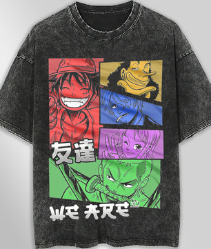 One piece tee shirt - Vintage t shirt loose tops tees - Unisex streetwear graphic tees - Lusy Store LLC