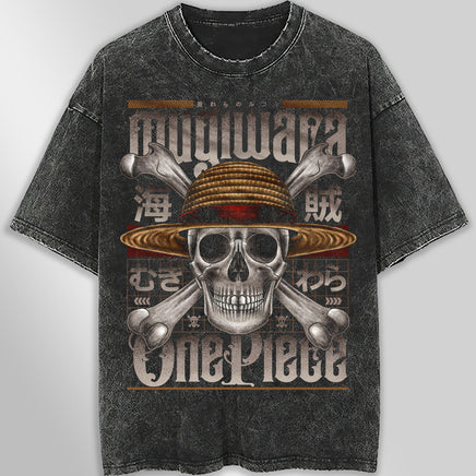 One piece tee shirt - Vintage t shirt loose tops tees - Unisex streetwear graphic tees