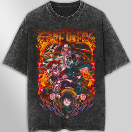 One piece tee shirt - Vintage t shirt loose tops tees - Unisex streetwear graphic tees Dark Gray