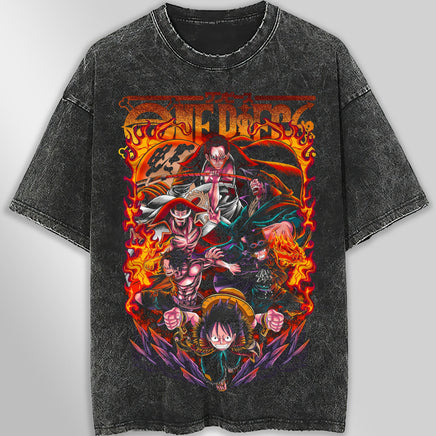 One piece tee shirt - Vintage t shirt loose tops tees - Unisex streetwear graphic tees Dark Gray
