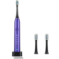 Electric Toothbrush IPX7 Replacement Heads Set Purple 22x2.4x2.4cm
