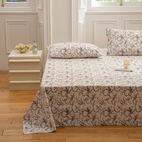 Pastoral Style Flower Printed Single Piece Cotton Bed Sheet Anna