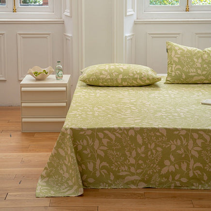 Pastoral Style Flower Printed Single Piece Cotton Bed Sheet Zhixia