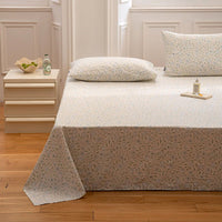 Pastoral Style Flower Printed Single Piece Cotton Bed Sheet Xia Yu Green