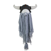 Personalized Long Beard Pointed Funny Hat for Halloween Party Gray Hat Light Gray Beard L58 60cm