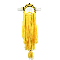 Personalized Long Beard Pointed Funny Hat for Halloween Party Yellow Hooded Yellow Beard L58 60cm